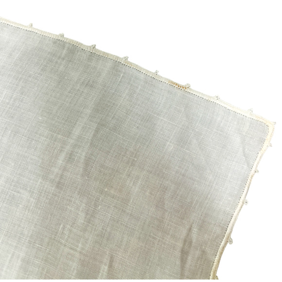 Vintage Lace Handkerchief Lot of 2 Wedding Floral Scalloped Border Knots READ - Picture 12 of 12